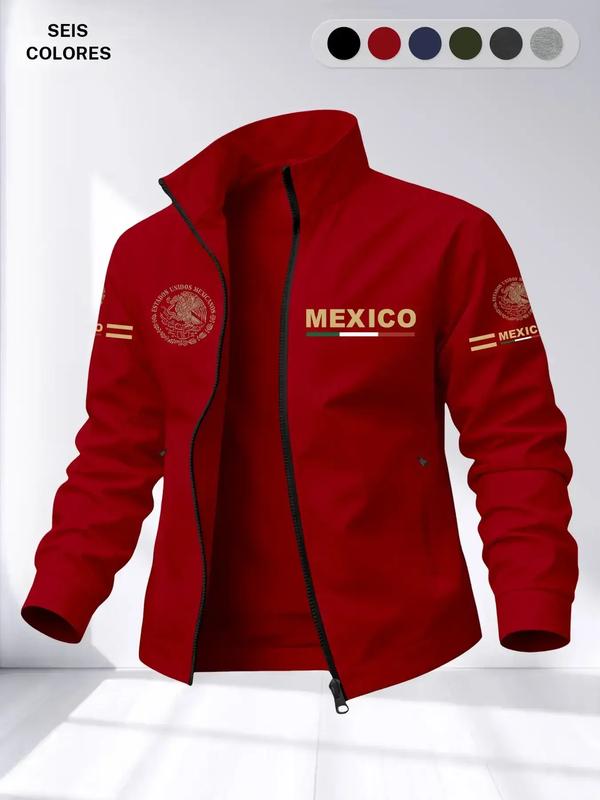 Chaqueta Cuello Alto Bandera México