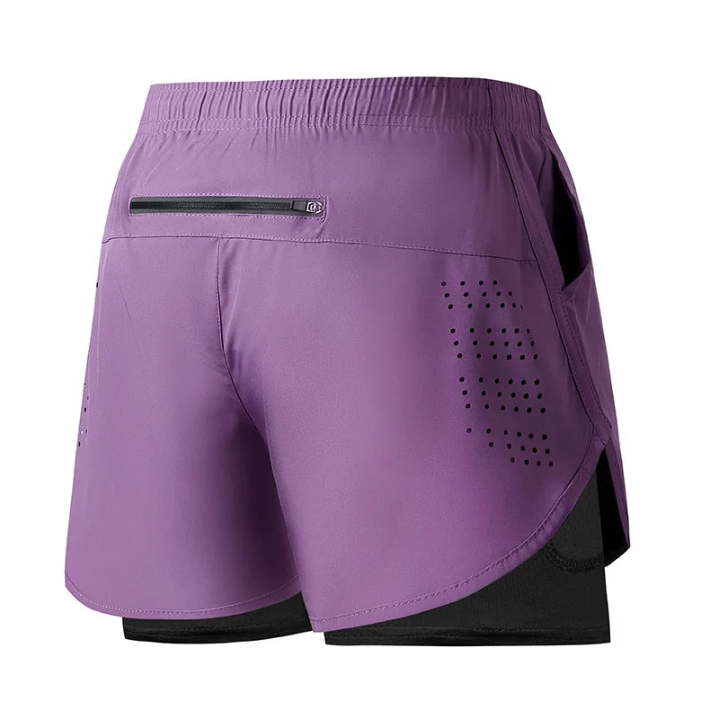 Shorts Deportivos de Doble Capa para Entrenamiento
