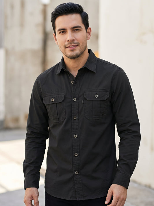 Camisas Slim Fit Multi-Bolsillo