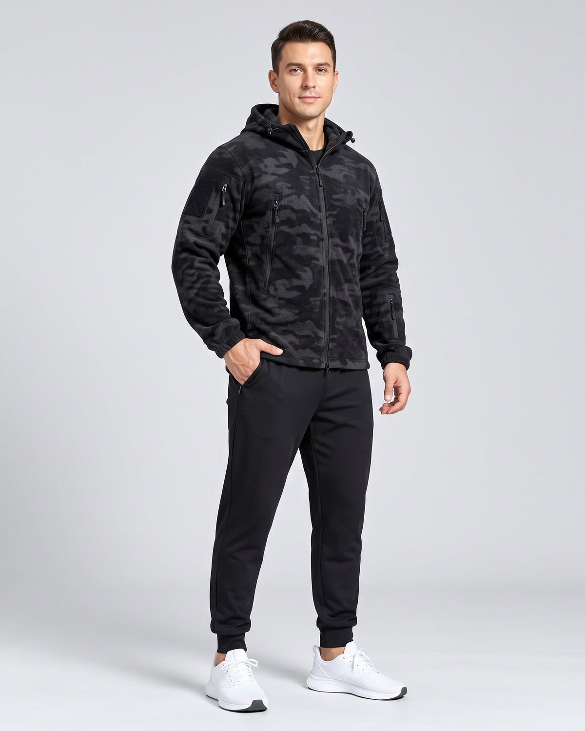 Chaqueta Polar Outdoor con Capucha