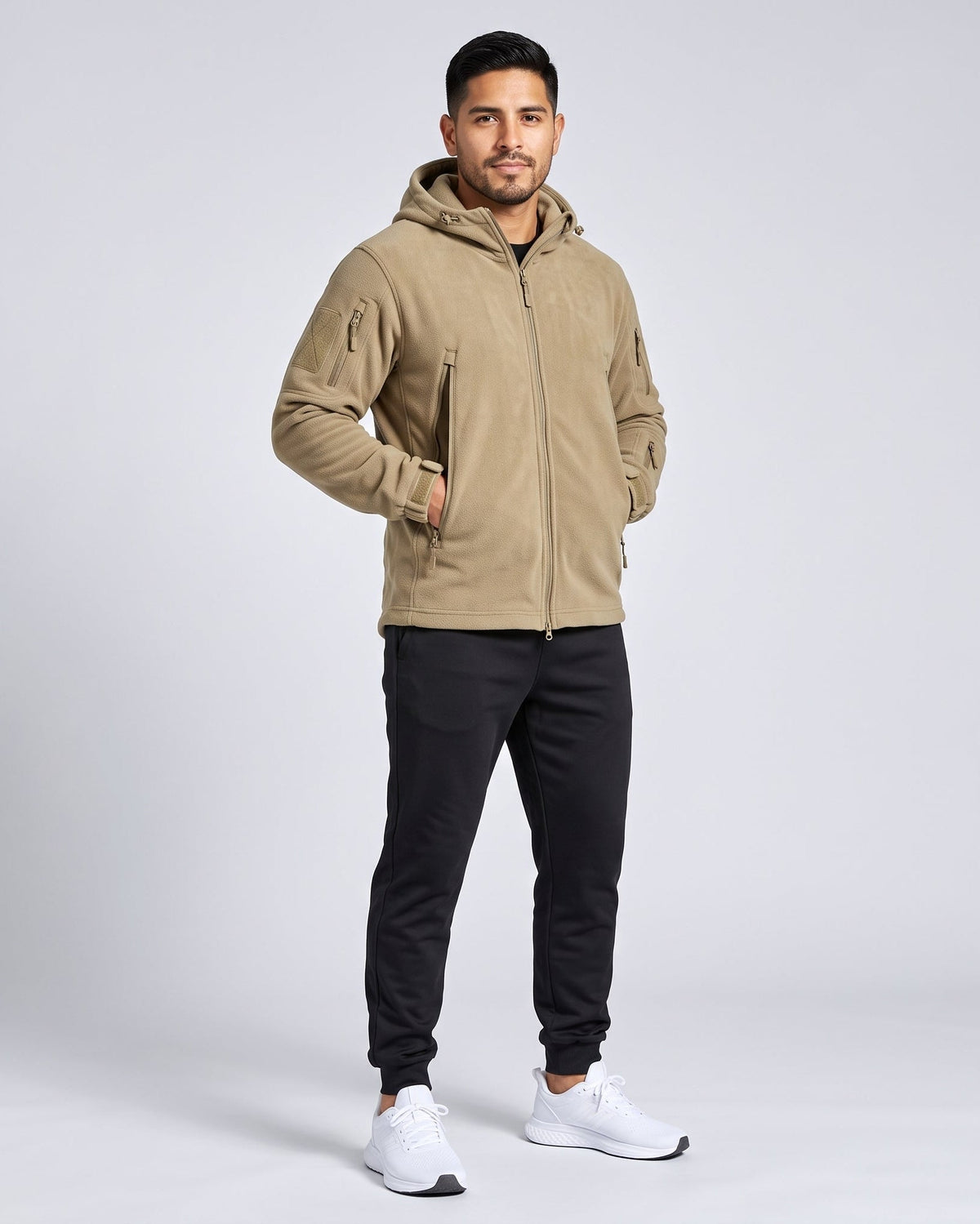 Chaqueta Polar Outdoor con Capucha