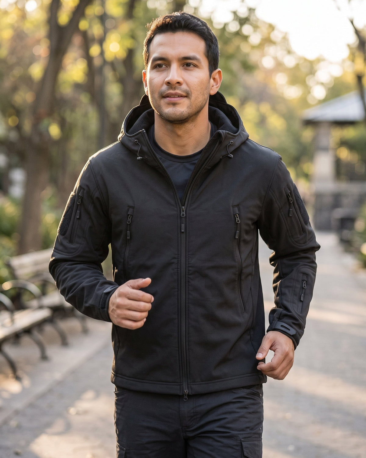 Chaqueta Polar Outdoor con Capucha