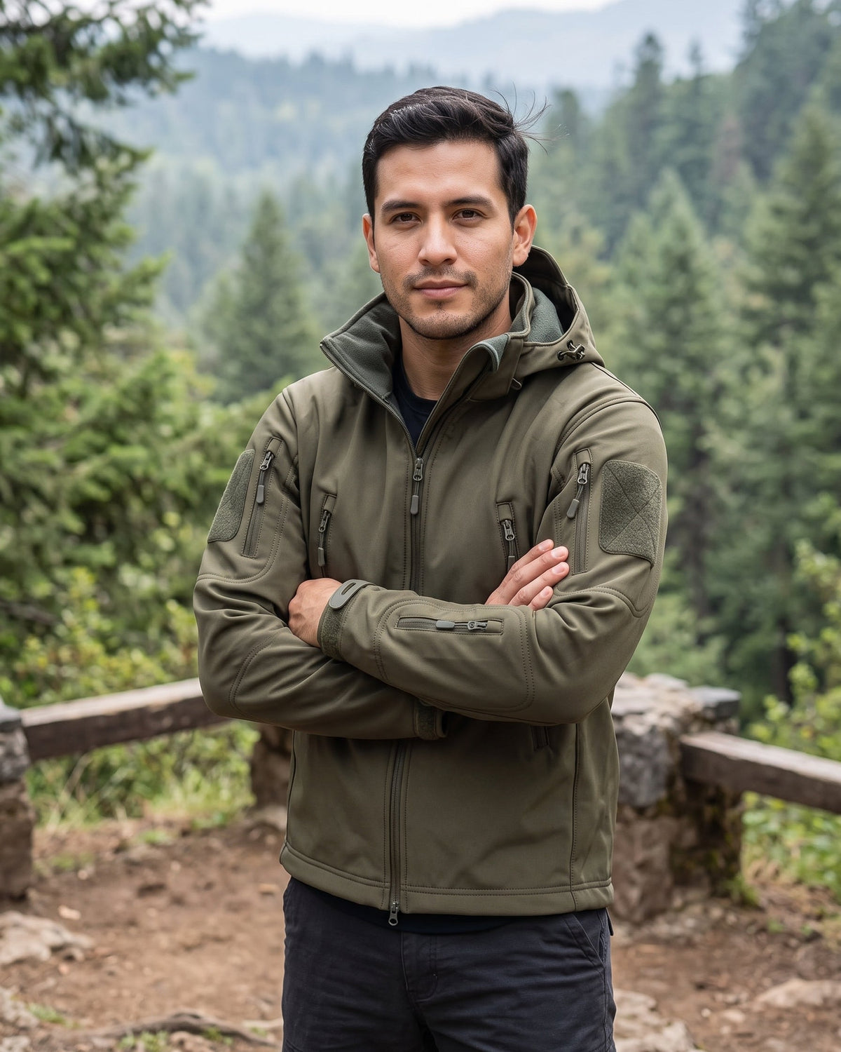 Chaqueta Polar Outdoor con Capucha