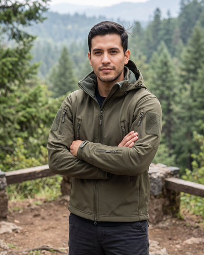 Chaqueta Polar Outdoor con Capucha
