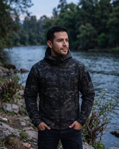 Chaqueta Polar Outdoor con Capucha