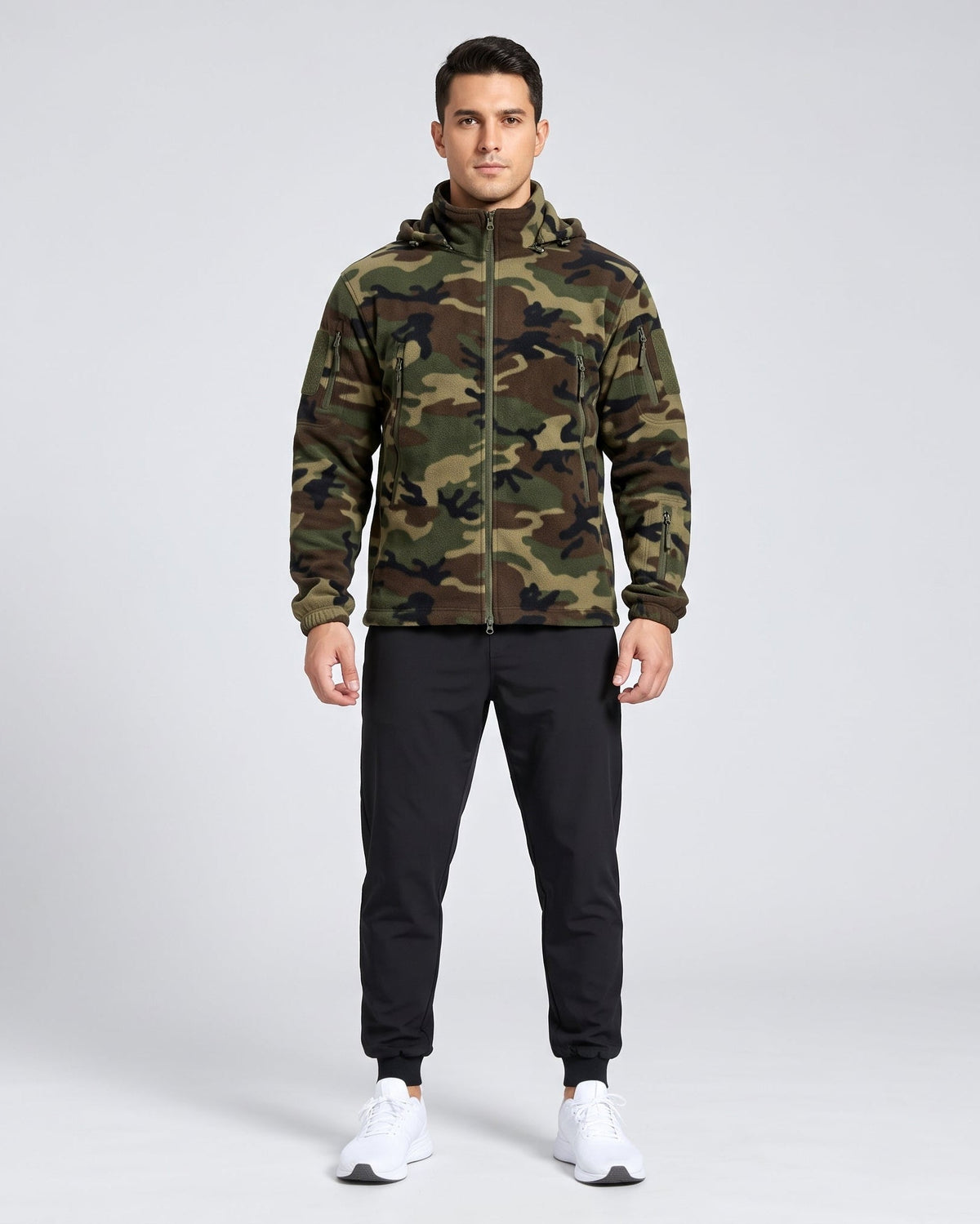 Chaqueta Polar Outdoor con Capucha